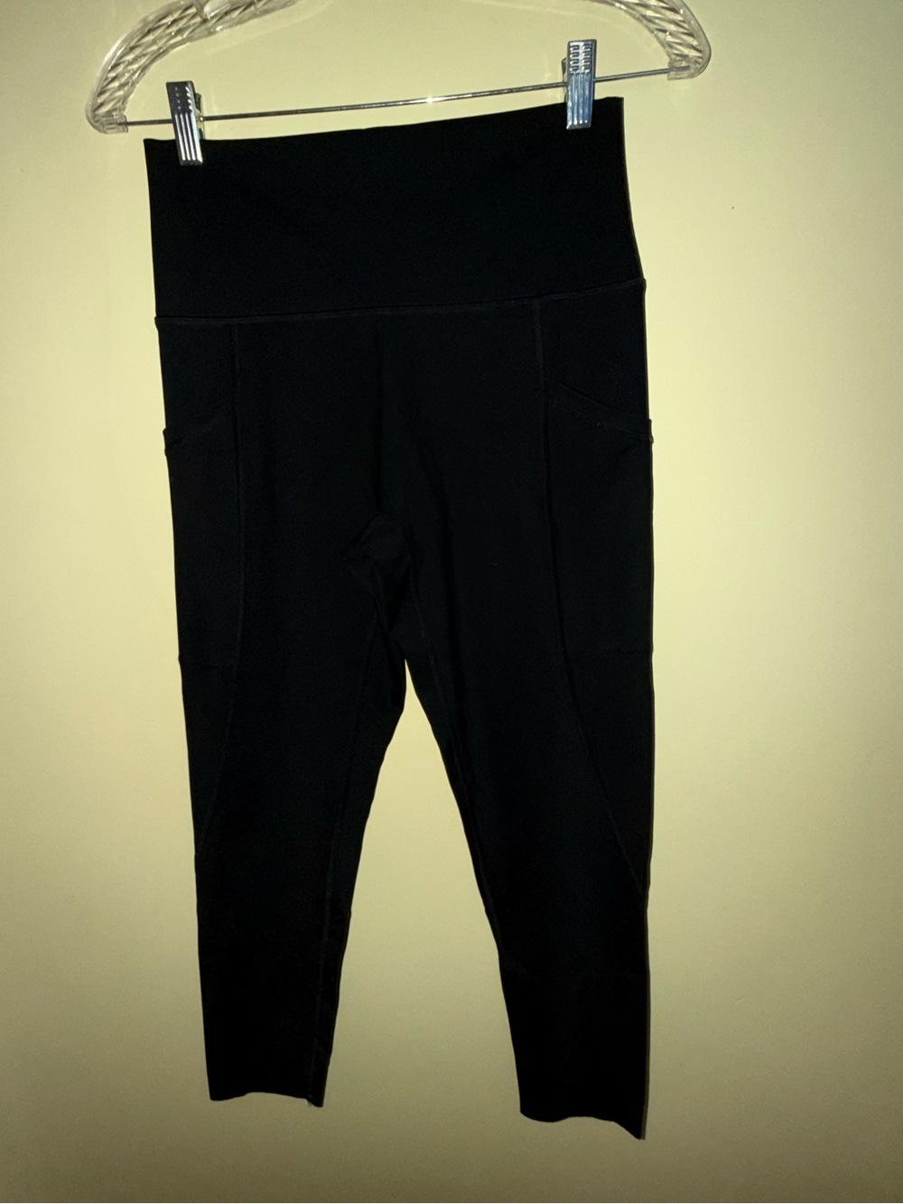 Aerie Off Black Leggings with Mesh Design